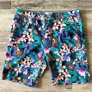 {Hudson & Barrow} Tropical print shorts | sz 36